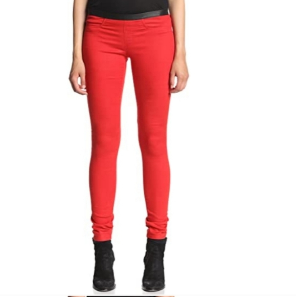 Helmut Lang Red Coated Skinny Jean - Picture 1 of 15